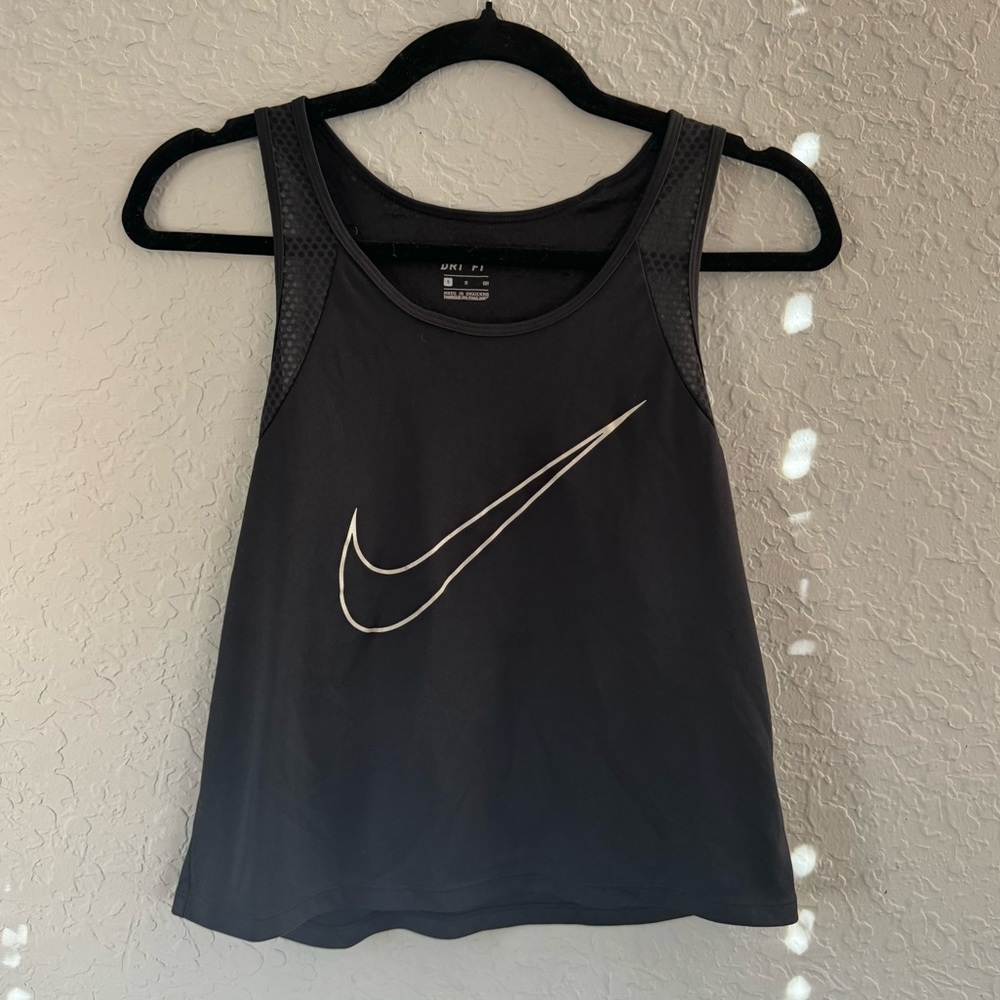 Nike Black with silver logo running tank